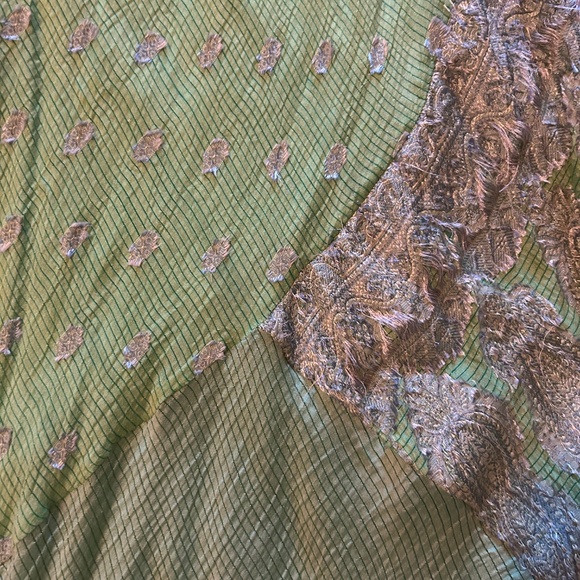 Green Paul Ropp Silk Dress Extra Large - Picture 2 of 2